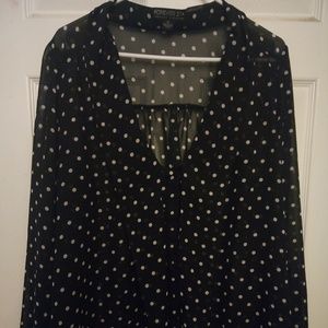 Forever 21 polka dot dress shirt